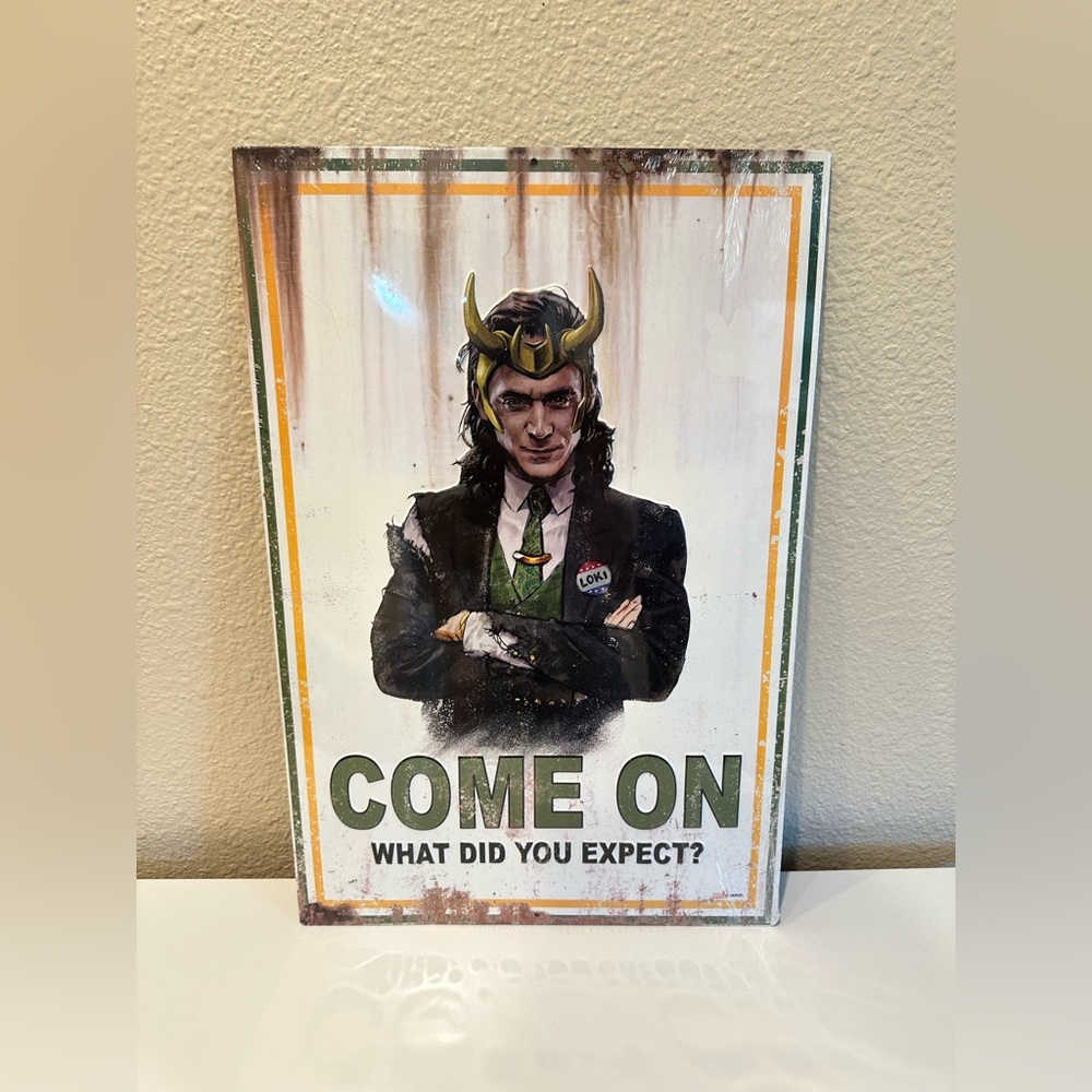 Marvel Studios Loki Series Come On What Did You Expect? Metal Wall Decor 13 X 19